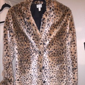 Nasty Gal cheetah print coat. Size Small